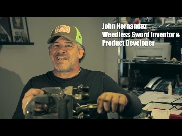 A Man In A Cap Holding A Tool With Text Overlay.